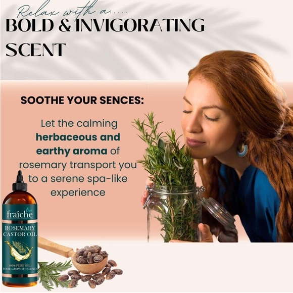 Castor Oil with Rosemary Oil for Hair Reduce Hair Loss & Promote a Healthy Scalp - Picture 6 of 7